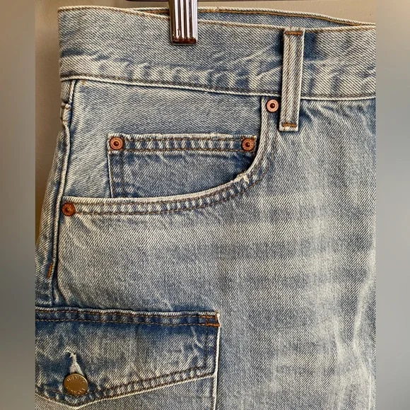 Aritzia Denim Forum The '90s Cargo Classic Mini Size 30 - Picture 8 of 16